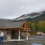 Fitch's Graham Schnaars learning from Stuard Leidner, Mat-Su Trails Foundation, about the Nordic Ski Trails and new housing nearby Government Peak Recreation Area.