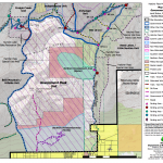 The alpine skiing project is on the eastern side of Government Peak. The Nordic ski trails are to the south.