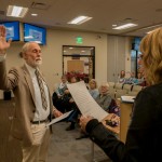 Jim Sykes takes the oath