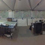 Where we work, inside the yurt